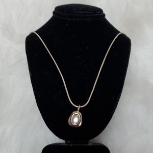 Silver express necklace